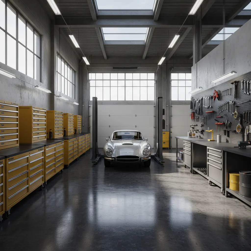 Clean garage interior
